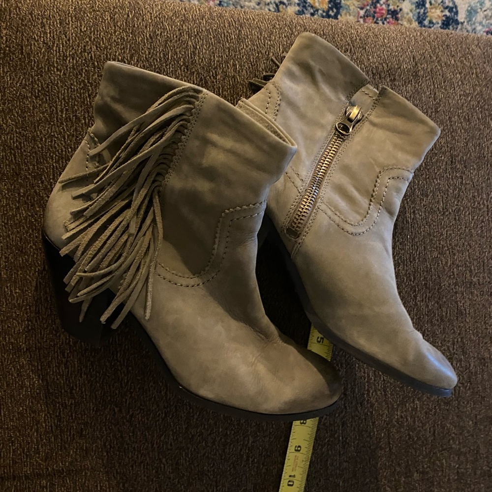 Sam Edelman Louie fringe ankle boots boho vibe size 10M western cowgirl vibes